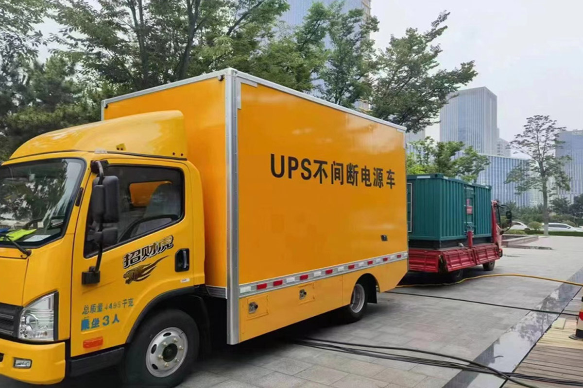 君山发电机租赁施工现场
