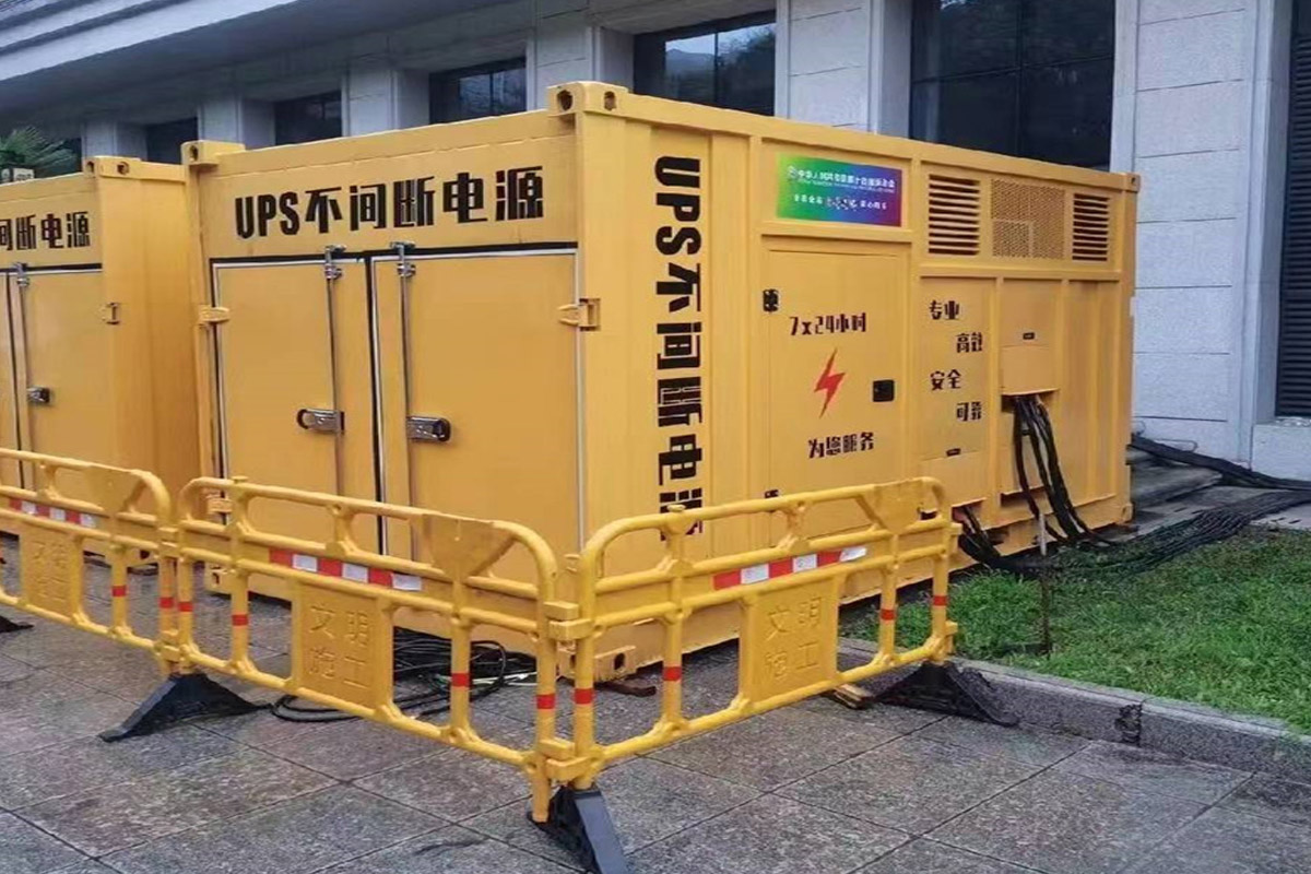 君山发电机租赁施工现场
